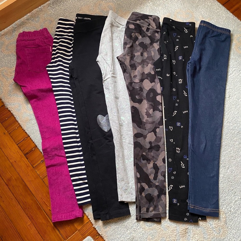 Set of leggings and pants fit size 10-12 year old girl, crewcuts athleta, epk